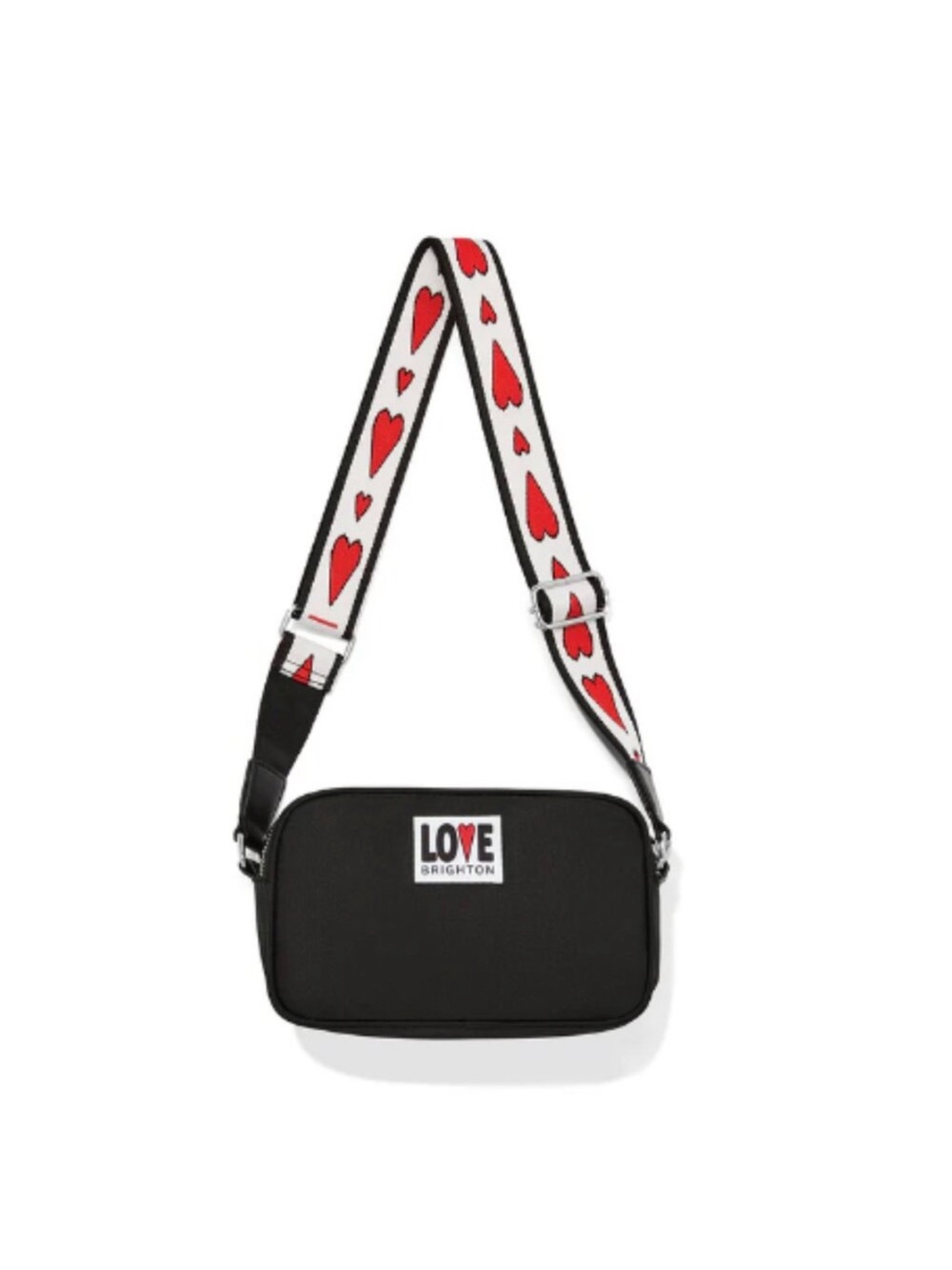 Brighton Black Love Essentials Crossbody Bag - Picture 2 of 8